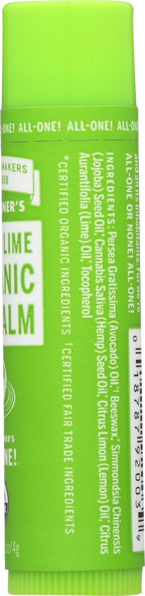 Dr. Bronner's Organic Lemon Lime Lip Balm – 0.15 oz, All-Natural Moisturizing Lip Care Avelisse