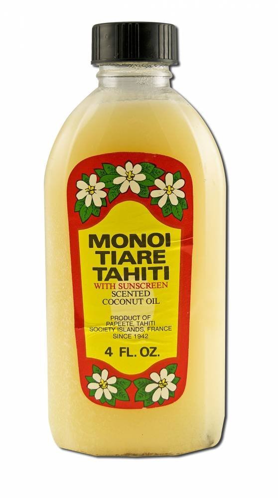 Monoi Tiare Tahiti Scented Coconut Oil with Sunscreen - 4 fl oz - görsel 1