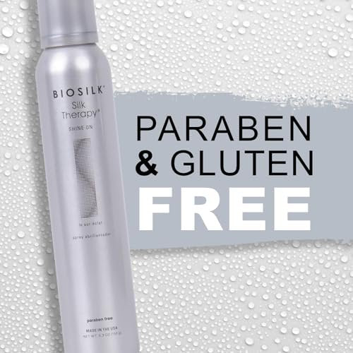 BioSilk Silk Therapy Shine On Hairspray - Frizz Control & Brilliant Shine, Sulfate-Free, Paraben-Free, Cruelty-Free, 5.3 oz - görsel 10