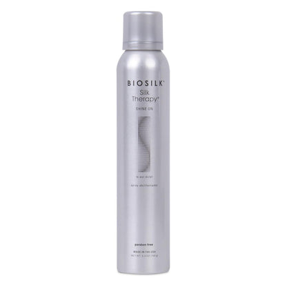 BioSilk Silk Therapy Shine On Hairspray - Frizz Control & Brilliant Shine, Sulfate-Free, Paraben-Free, Cruelty-Free, 5.3 oz