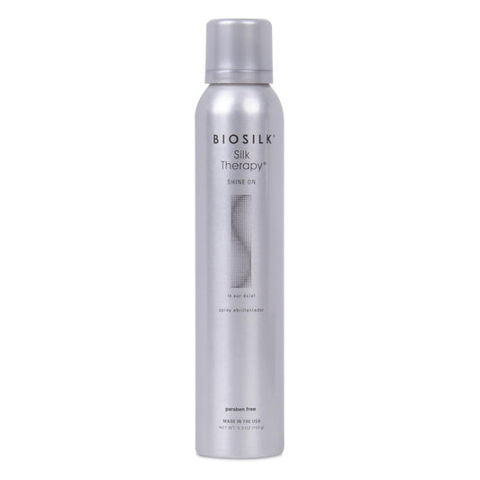 BioSilk Silk Therapy Shine On Hairspray - Frizz Control & Brilliant Shine, Sulfate-Free, Paraben-Free, Cruelty-Free, 5.3 oz