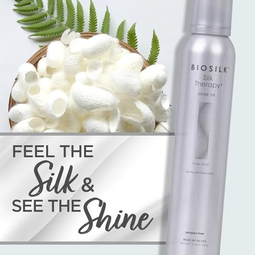 BioSilk Silk Therapy Shine On Hairspray - Frizz Control & Brilliant Shine, Sulfate-Free, Paraben-Free, Cruelty-Free, 5.3 oz - görsel 14