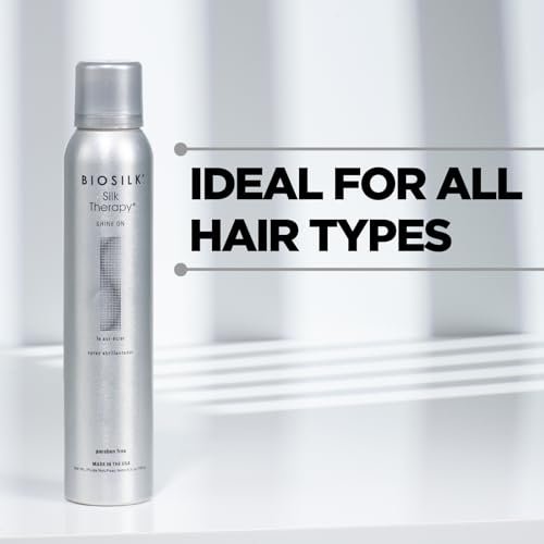 BioSilk Silk Therapy Shine On Hairspray - Frizz Control & Brilliant Shine, Sulfate-Free, Paraben-Free, Cruelty-Free, 5.3 oz - görsel 12