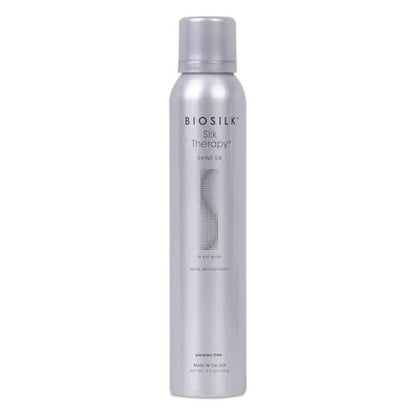 BioSilk Silk Therapy Shine On Hairspray - Frizz Control & Brilliant Shine, Sulfate-Free, Paraben-Free, Cruelty-Free, 5.3 oz