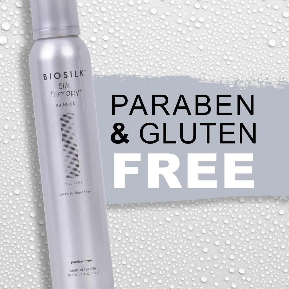 BioSilk Silk Therapy Shine On Hairspray - Frizz Control & Brilliant Shine, Sulfate-Free, Paraben-Free, Cruelty-Free, 5.3 oz - görsel 9