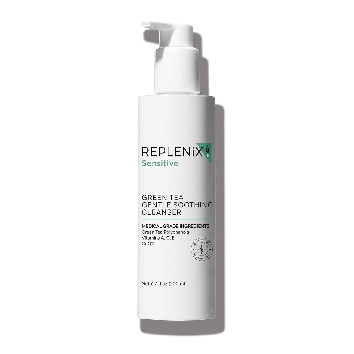 Replenix Green Tea Gentle Soothing Facial Cleanser - Medical-Grade Sensitive Skin Face Wash (6.7 fl. oz, New & Improved Packaging) Avelisse