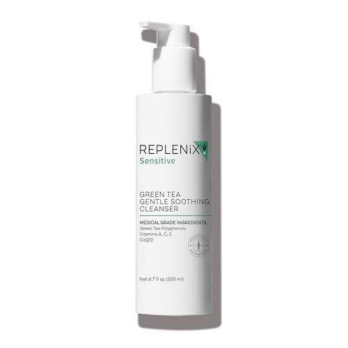 Replenix Green Tea Gentle Soothing Facial Cleanser - Medical-Grade Sensitive Skin Face Wash (6.7 fl. oz, New & Improved Packaging) Avelisse