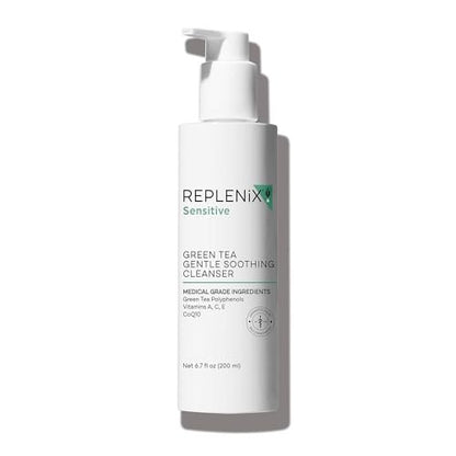 Replenix Green Tea Gentle Soothing Facial Cleanser - Medical-Grade Sensitive Skin Face Wash (6.7 fl. oz, New & Improved Packaging) Avelisse