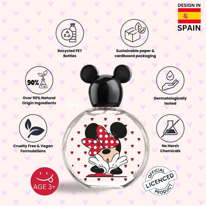 Minnie Mouse Eau de Toilette for Kids - 3.4 oz (100 ml) - Disney Fragrance Spray by Air Val International