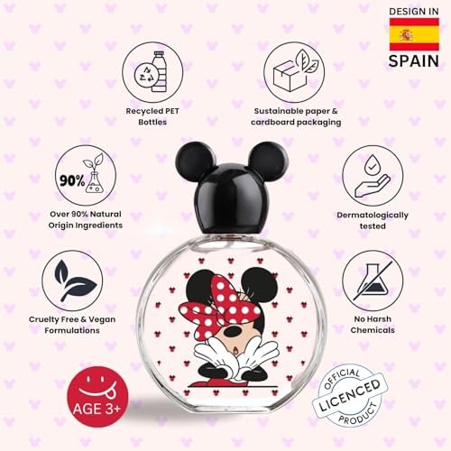 Minnie Mouse Eau de Toilette for Kids - 3.4 oz (100 ml) - Disney Fragrance Spray by Air Val International - görsel 3