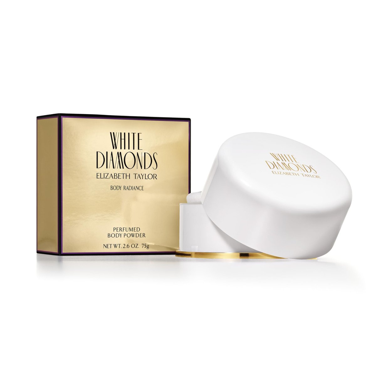 Elizabeth Taylor White Diamonds Body Powder for Women with Puff, 2.6 oz - görsel 3