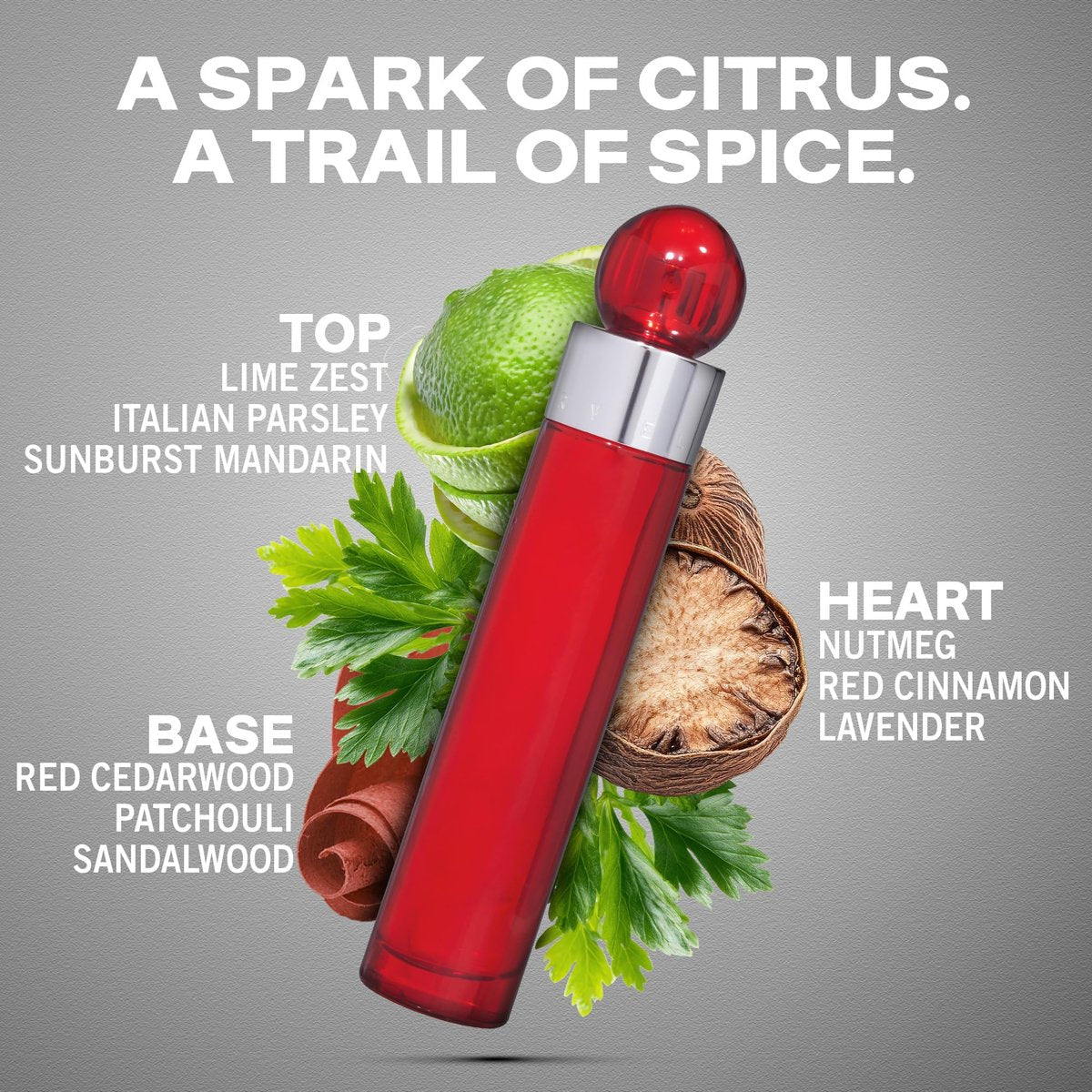 Perry Ellis 360° Red Eau De Toilette Spray for Men - 3.4 fl oz (100 mL) Long Lasting Fragrance with Warm Spicy Notes Avelisse