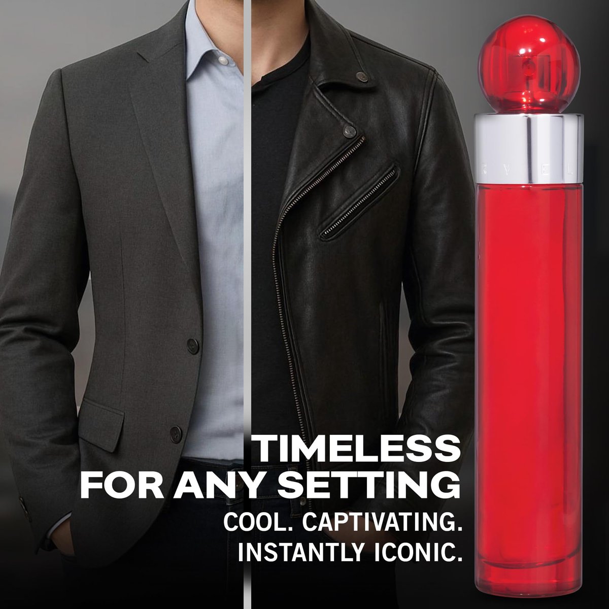 Perry Ellis 360° Red Eau De Toilette Spray for Men - 3.4 fl oz (100 mL) Long Lasting Fragrance with Warm Spicy Notes Avelisse
