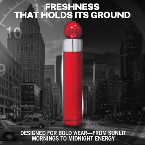 Perry Ellis 360° Red Eau De Toilette Spray for Men - 3.4 fl oz (100 mL) Long Lasting Fragrance with Warm Spicy Notes Avelisse