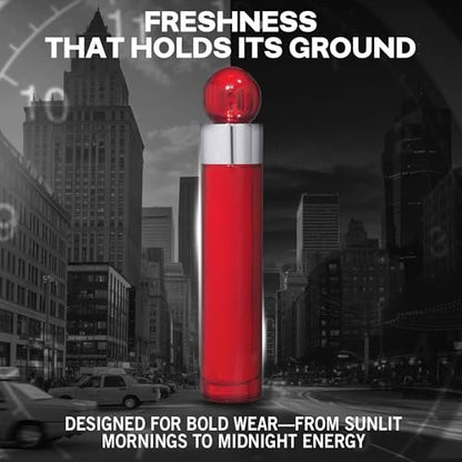 Perry Ellis 360° Red Eau De Toilette Spray for Men - 3.4 fl oz (100 mL) Long Lasting Fragrance with Warm Spicy Notes Avelisse