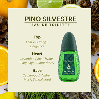 Pino Silvestre Original Eau De Toilette for Men - 4.2 oz Classic Woody Fragrance Avelisse