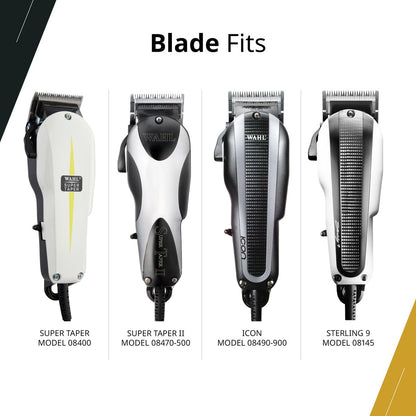 Wahl Professional 2-Hole Standard Clipper Blade Replacement – 1mm-3mm (Grey, 3-Piece Set) for Super Taper, Icon, Pro Basic, Sterling 9 Avelisse