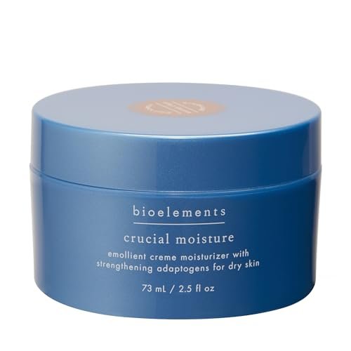 Bioelements Crucial Moisture - Emollient Cream Facial Moisturizer for Dry Skin, 2.5 fl oz - Vegan, Gluten Free, Cruelty-Free AM Moisturizer Avelisse