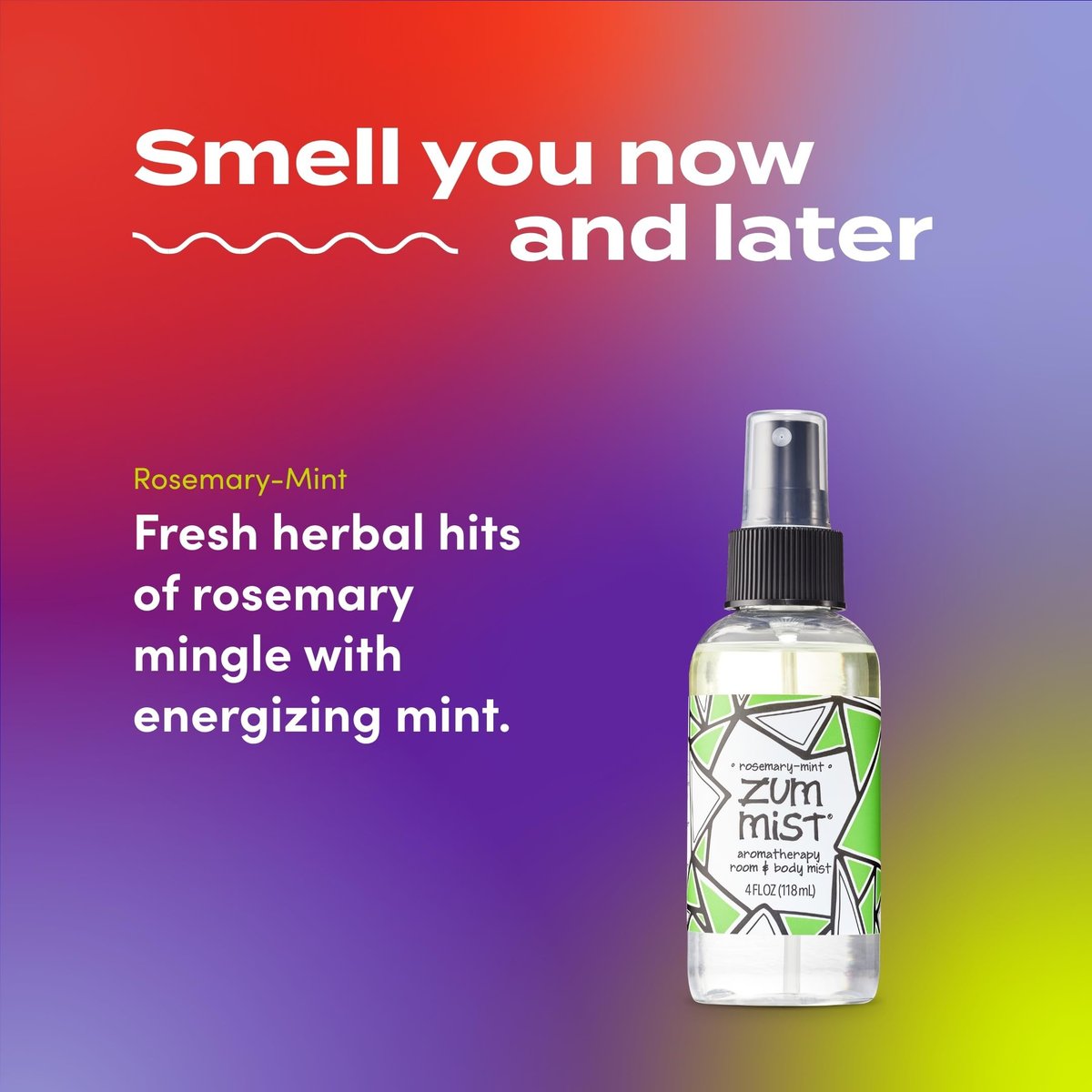 Zum Mist Rosemary-Mint Room & Body Spray - Natural Aromatherapy Essential Oil Spray, 4 fl oz Avelisse