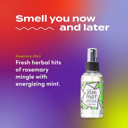 Zum Mist Rosemary-Mint Room & Body Spray - Natural Aromatherapy Essential Oil Spray, 4 fl oz Avelisse