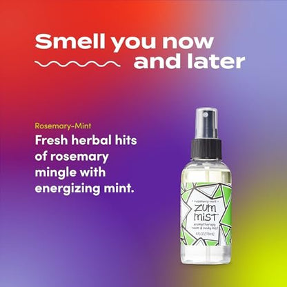 Zum Mist Rosemary-Mint Room & Body Spray - Natural Aromatherapy Essential Oil Spray, 4 fl oz Avelisse
