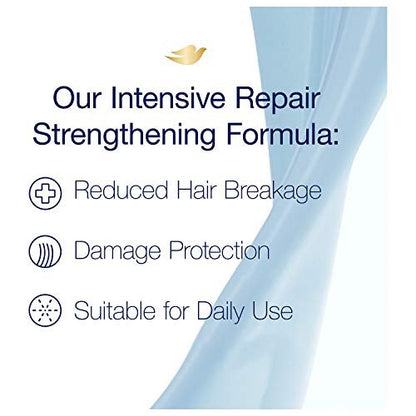 Dove Nutritive Solutions Strengthening Shampoo for Damaged Hair - Intensive Repair with Keratin Actives, 12 oz (Pack of 6)