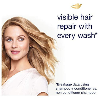 Dove Nutritive Solutions Strengthening Shampoo for Damaged Hair - Intensive Repair with Keratin Actives, 12 oz (Pack of 6)