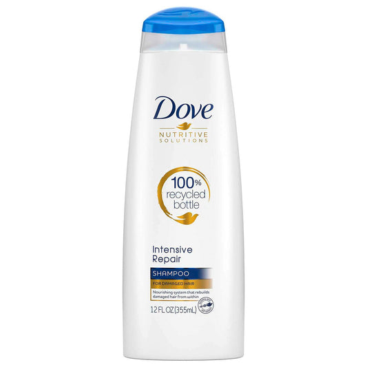 Dove Nutritive Solutions Strengthening Shampoo for Damaged Hair - Intensive Repair with Keratin Actives, 12 oz (Pack of 6)