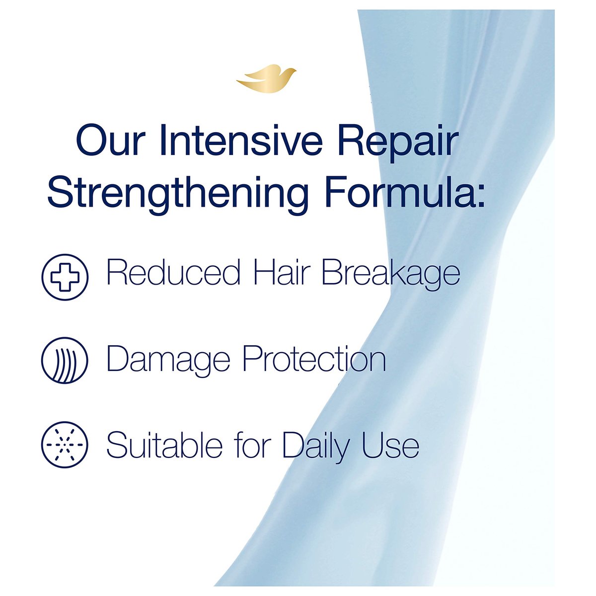 Dove Nutritive Solutions Strengthening Shampoo for Damaged Hair - Intensive Repair with Keratin Actives, 12 oz (Pack of 6) - görsel 5