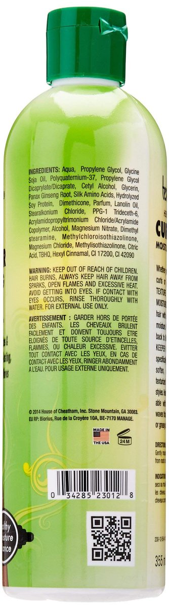 Africa's Best Orig Texture My Way Curl Keeper Lotion, 12 oz – Moisturizing Leave-In for Defined Curls & Coils
