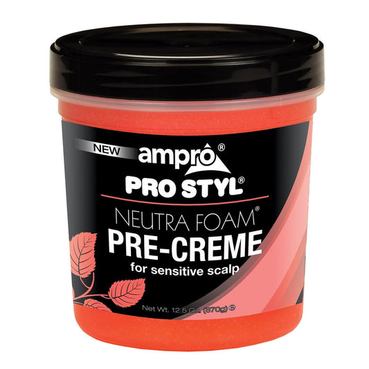 Ampro Pre-Creme Base for Sensitive Scalp - Wax Enhanced with Petroleum Jelly - 12.5 oz
