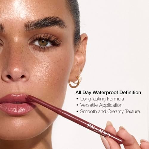 Palladio Retractable Waterproof Lip Liner - Coffee - High Pigmented, Creamy, Smudge Proof, Long Lasting - görsel 12