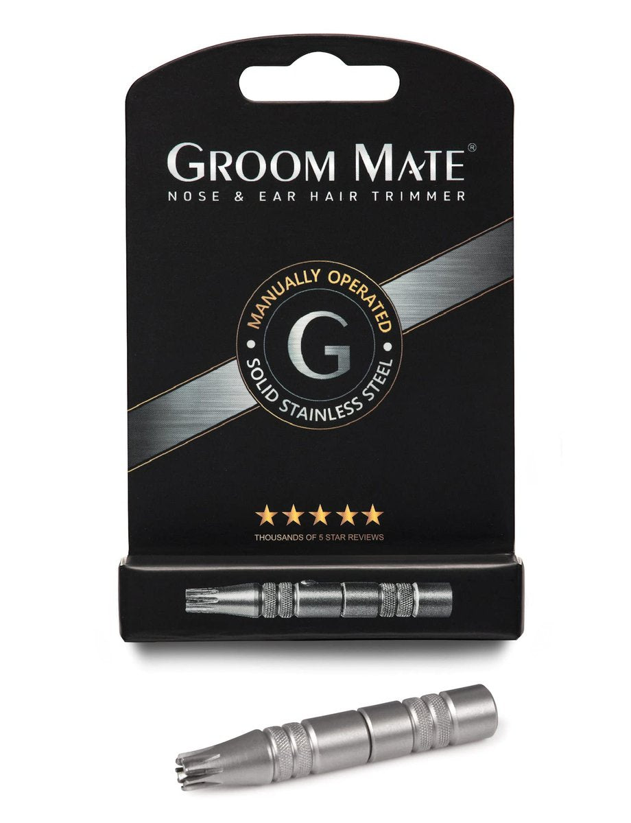 Groom Mate Platinum XL Nose & Ear Hair Trimmer - Precision Metal Trimmer for Men Avelisse