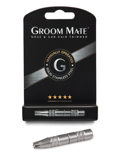 Groom Mate Platinum XL Nose & Ear Hair Trimmer - Precision Metal Trimmer for Men Avelisse