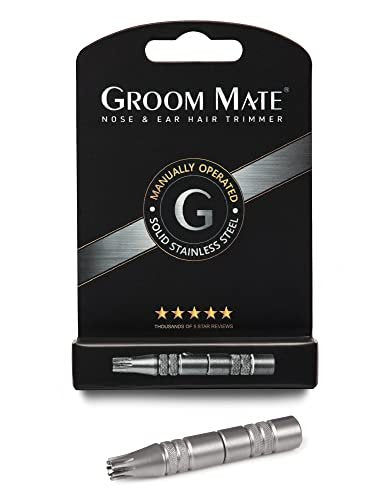 Groom Mate Platinum XL Nose & Ear Hair Trimmer - Precision Metal Trimmer for Men Avelisse