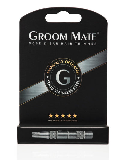 Groom Mate Platinum XL Nose & Ear Hair Trimmer - Precision Metal Trimmer for Men Avelisse