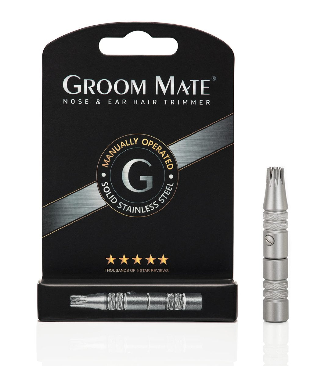 Groom Mate Platinum XL Nose & Ear Hair Trimmer - Precision Metal Trimmer for Men Avelisse