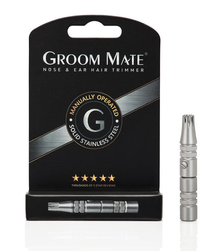 Groom Mate Platinum XL Nose & Ear Hair Trimmer - Precision Metal Trimmer for Men Avelisse