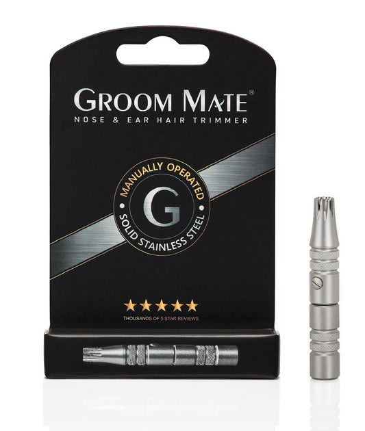 Groom Mate Platinum XL Nose & Ear Hair Trimmer - Precision Metal Trimmer for Men Avelisse