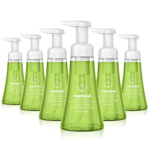 Method Foaming Hand Soap, Green Tea + Aloe, 10 Fl Oz (Pack of 6) - görsel 2