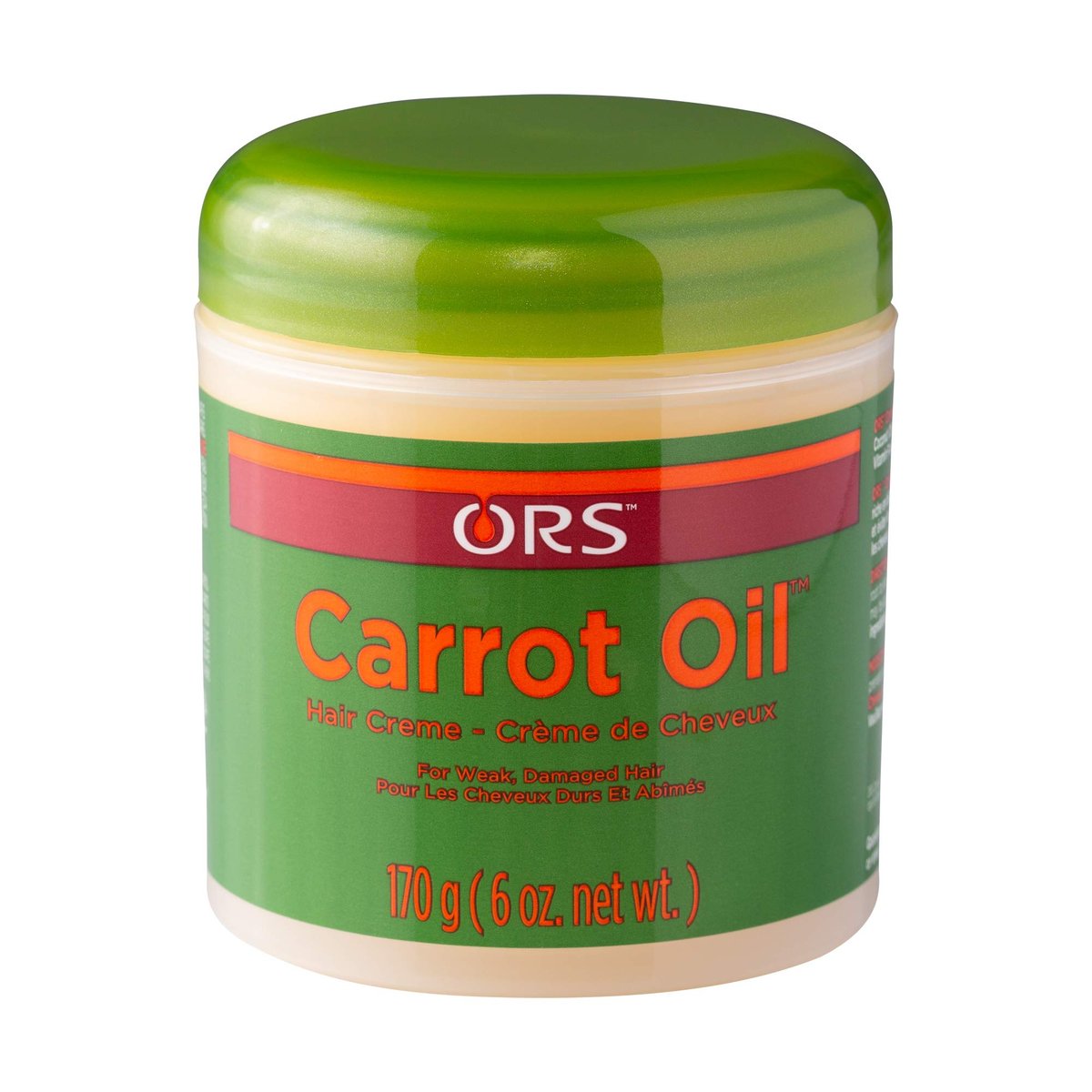 ORS Carrot Oil Hair Cream for Weak & Damaged Hair - 6 oz Moisturizing & Strengthening Treatment - görsel 1