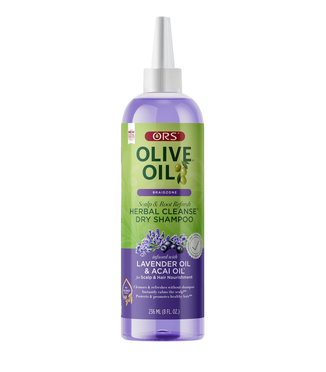 ORS Olive Oil Braidzone Herbal Cleanse Dry Shampoo with Lavender & Acai Oil for Nourishment - 8 oz - görsel 1