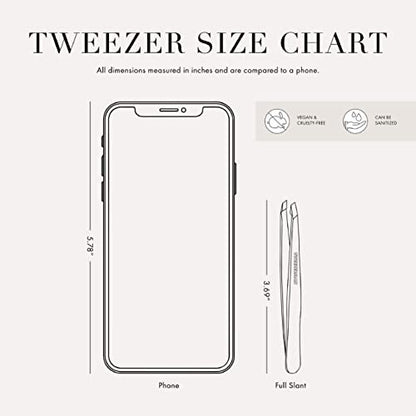 Tweezerman Stainless Steel Slant Tweezer – Precision Eyebrow Tweezers for Women and Men Avelisse