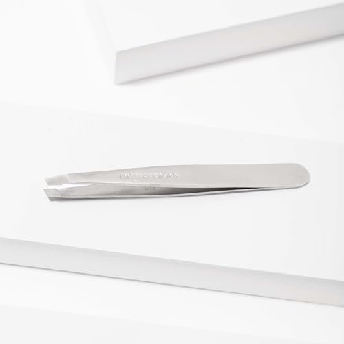 Tweezerman Stainless Steel Slant Tweezer – Precision Eyebrow Tweezers for Women and Men Avelisse