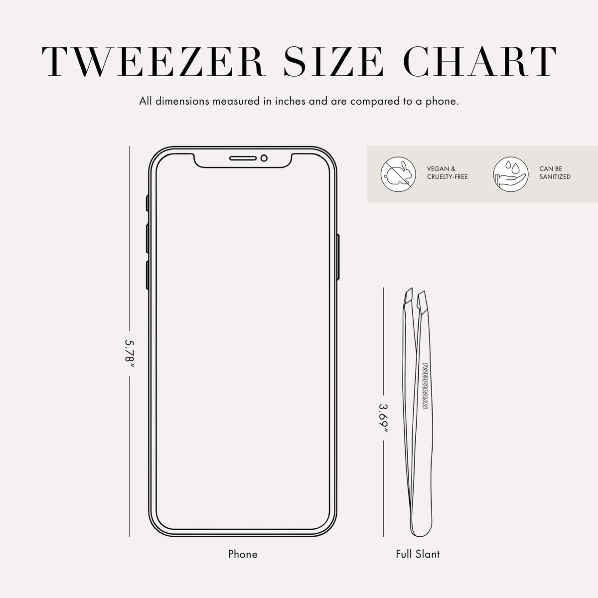 Tweezerman Stainless Steel Slanted Point Tweezer - Precision Eyebrow and Ingrown Hair Removal, Classic Silver Avelisse