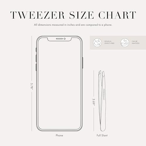 Tweezerman Black Stainless Steel Slant Tweezer - Precision Eyebrow Tweezers for Women and Men - görsel 4