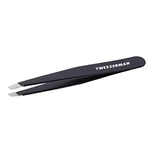 Tweezerman Black Stainless Steel Slant Tweezer - Precision Eyebrow Tweezers for Women and Men - görsel 2