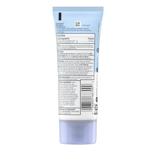 Neutrogena Ultra Sheer Dry-Touch Sunscreen SPF 55 for Face & Body, Lightweight Non-Greasy Broad Spectrum UVA/UVB Protection, No White Cast, Water Resistant (80 Min) Travel Sunscreen Lotion, 3 fl oz Avelisse