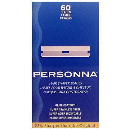 Personna Hair Shaper Blades, 60 Count – Professional Razor Blades for Precision Trimming Avelisse