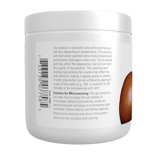 NOW Foods Solutions Shea Butter - 7 oz, Pure Skin Emollient for Dry, Rough Skin - görsel 6
